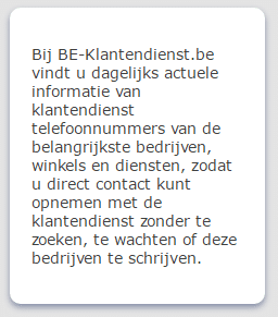 be-klantendienst - Telefoonnummer BKCP Bank